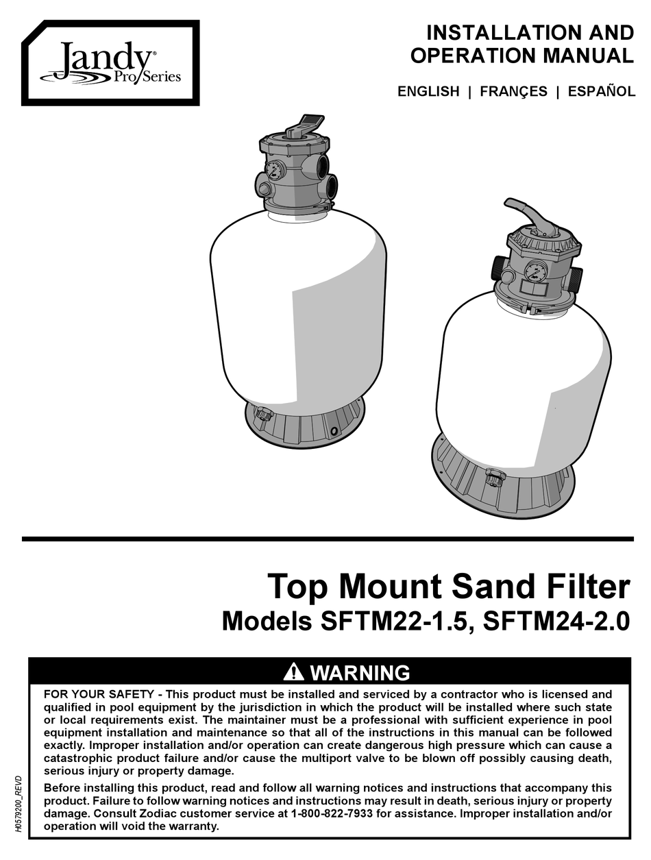 JANDY SFTM22-1.5 INSTALLATION AND OPERATION MANUAL Pdf Download