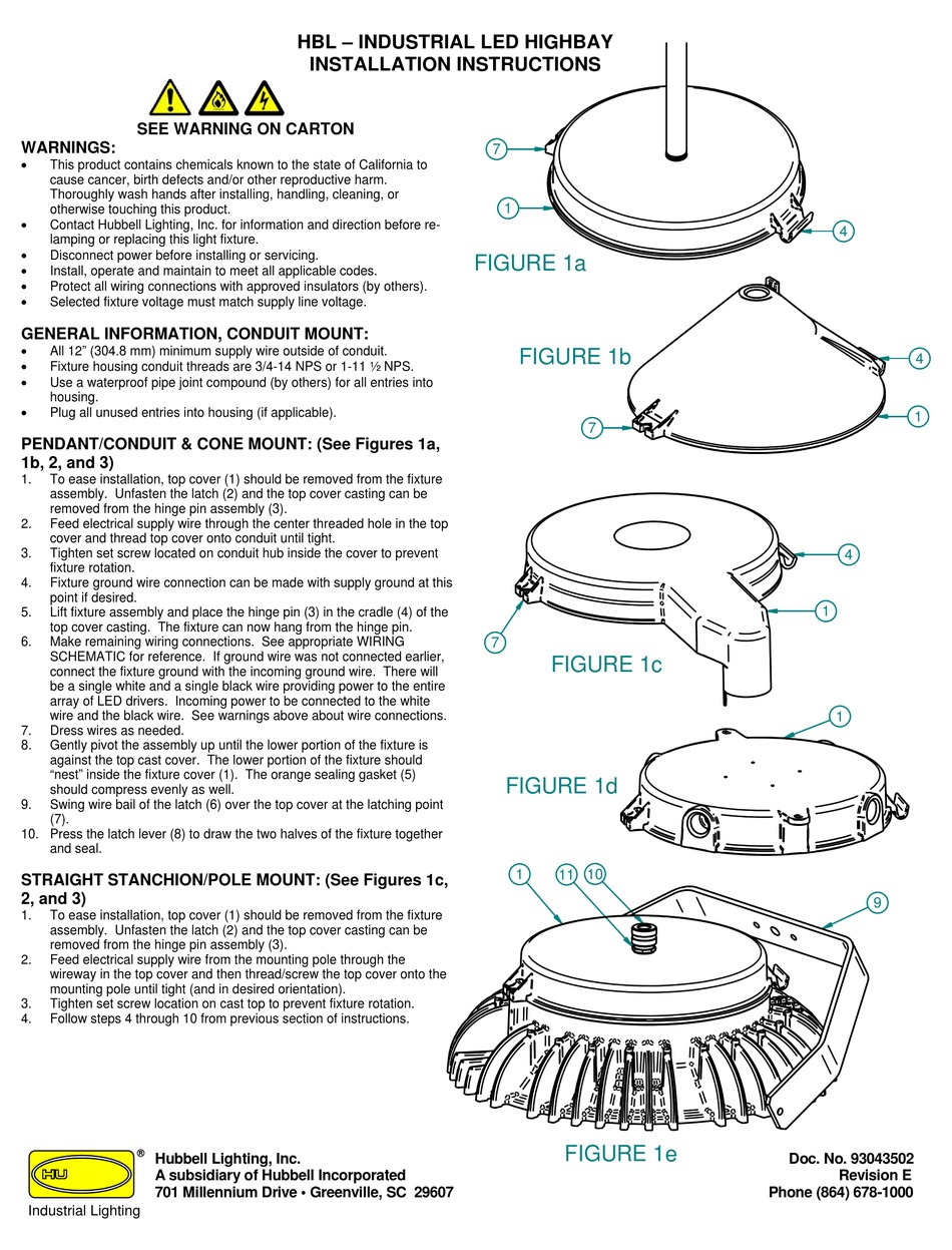 HUBBELL HBL INSTALLATION INSTRUCTIONS Pdf Download ManualsLib