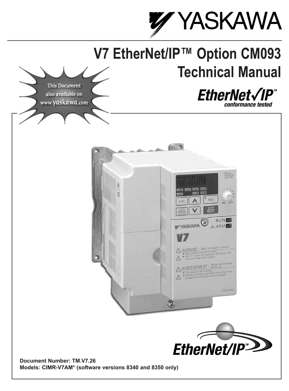 YASKAWA CIMRV7AM TECHNICAL MANUAL Pdf Download ManualsLib