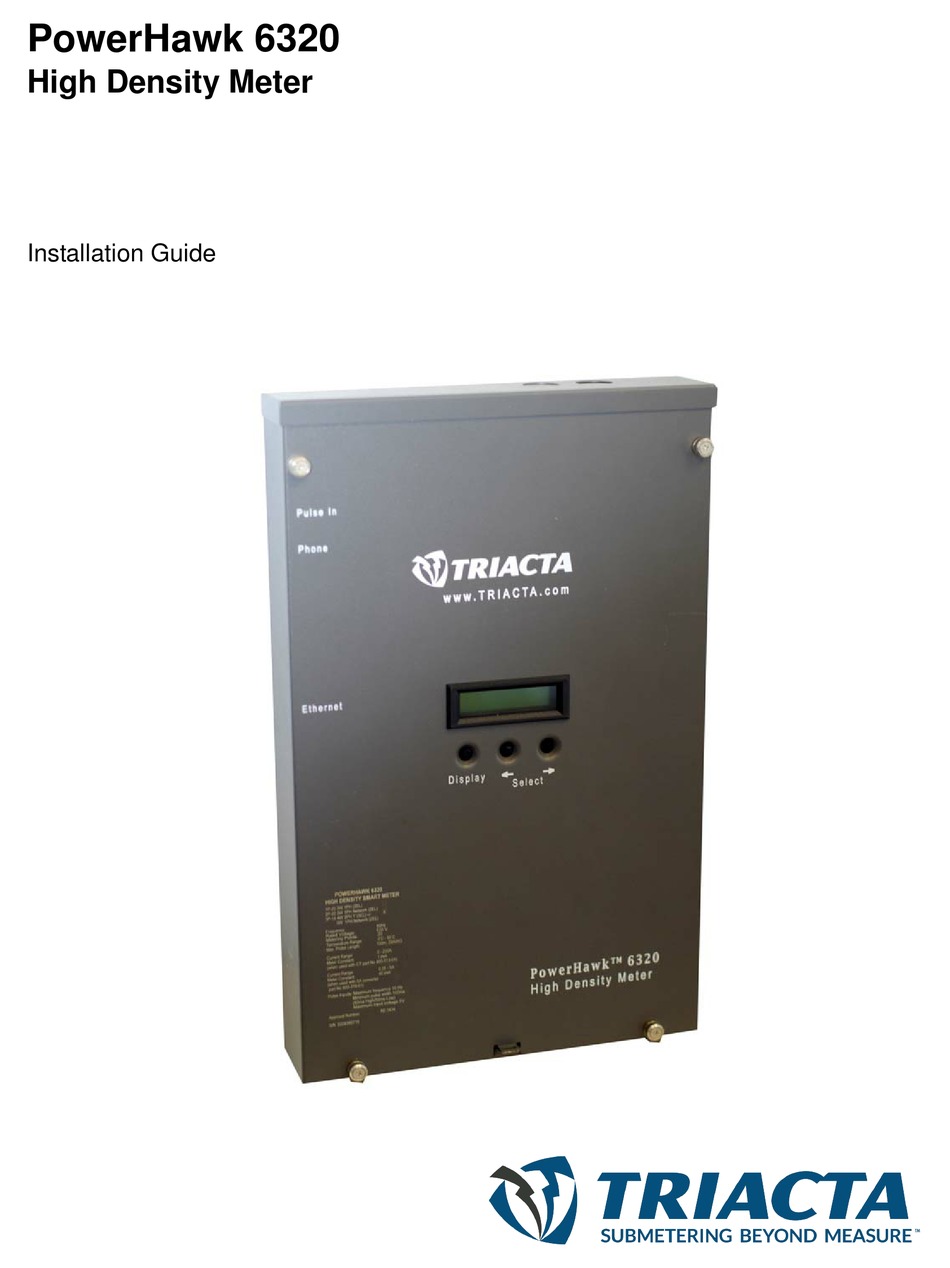 TRIACTA POWERHAWK 6320 INSTALLATION MANUAL Pdf Download ManualsLib