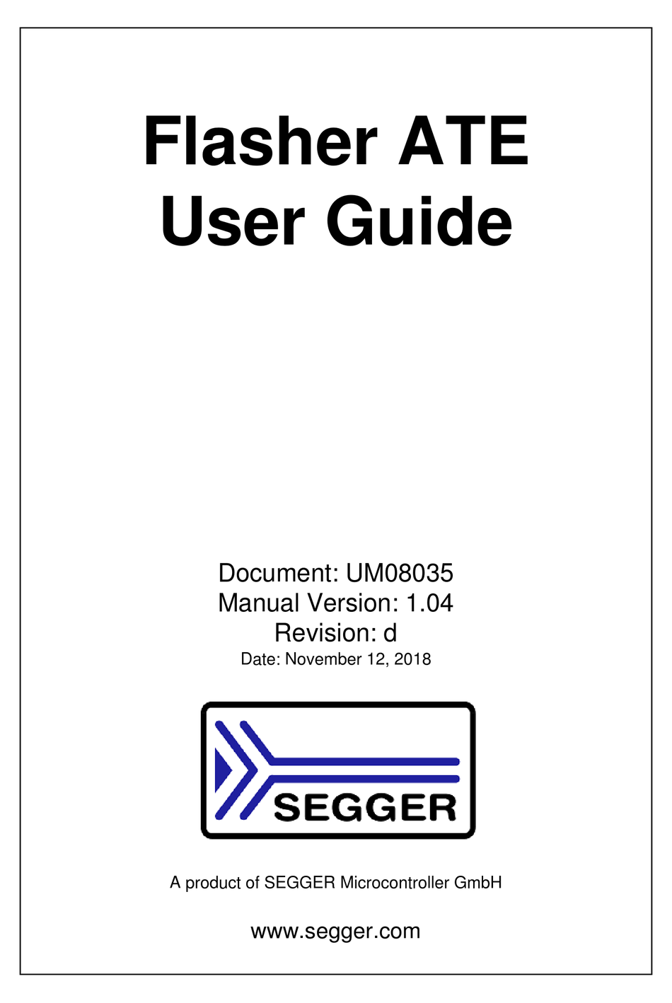 SEGGER FLASHER ATE USER MANUAL Pdf Download ManualsLib