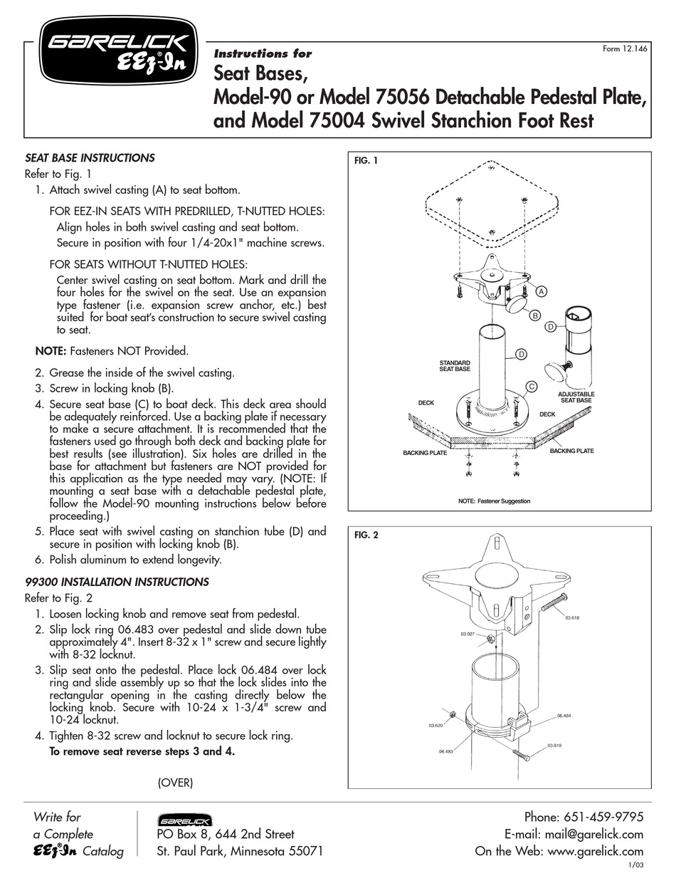 How To Install A Seat Pedestal Base