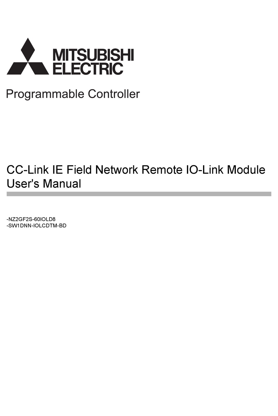 MITSUBISHI ELECTRIC NZ2GF2S-60IOLD8 USER MANUAL Pdf Download | ManualsLib