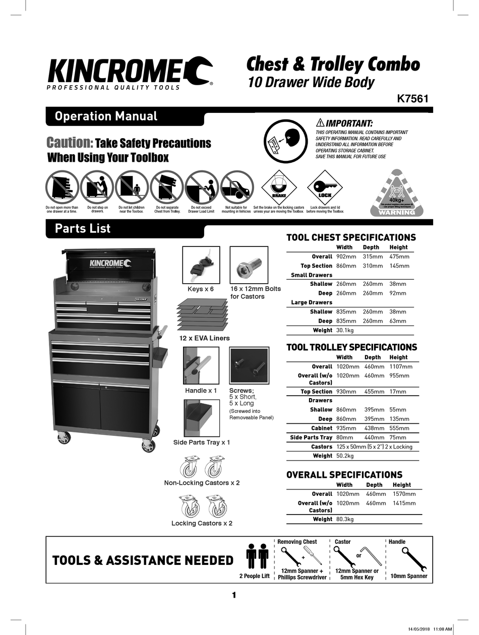 KINCROME K7561 ASSEMBLY INSTRUCTIONS Pdf Download ManualsLib