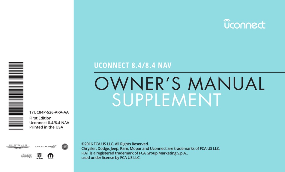 UCONNECT 8.4 OWNER'S MANUAL Pdf Download | ManualsLib