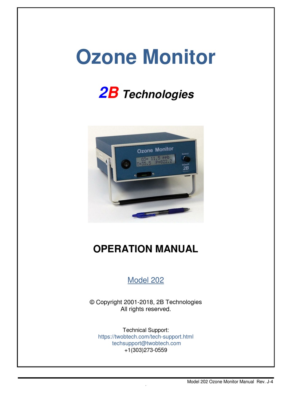 2B TECHNOLOGIES 202 OPERATION MANUAL Pdf Download ManualsLib