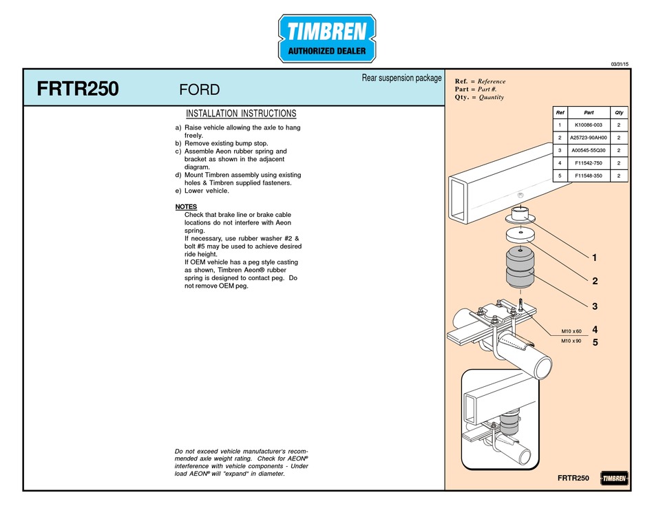 TIMBREN FRTR250 INSTALLATION INSTRUCTIONS Pdf Download ManualsLib