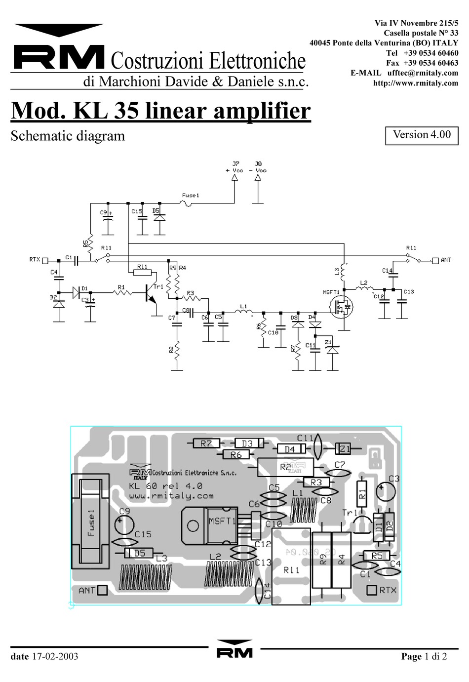 Rm Kl 35 Schematic Diagram Pdf Download Manualslib