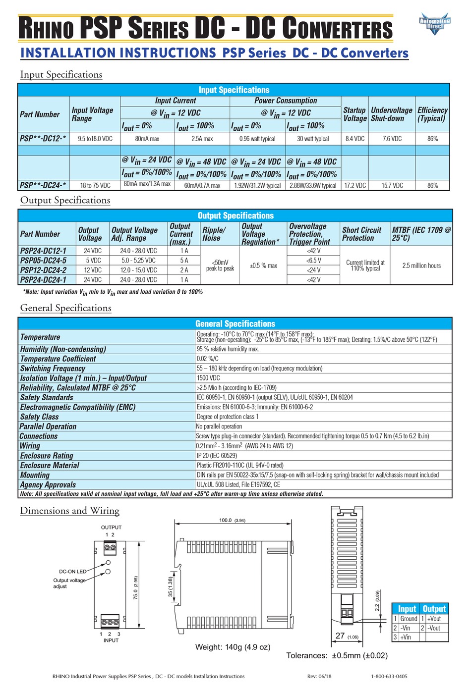 RHINO PSP SERIES INSTALLATION INSTRUCTIONS Pdf Download ManualsLib