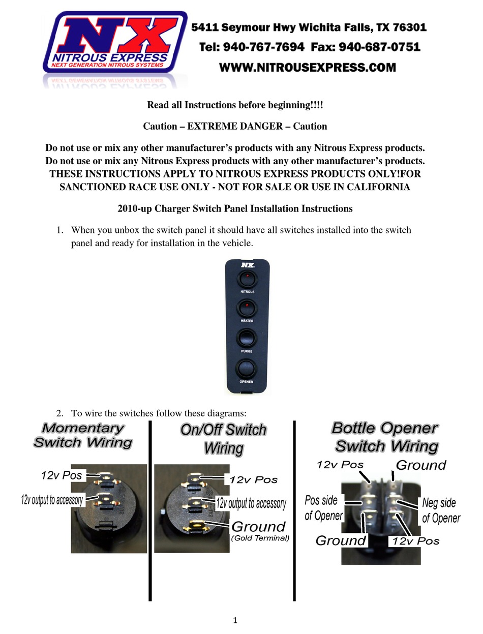 NITROUS EXPRESS 15788 INSTALLATION INSTRUCTIONS Pdf Download ManualsLib