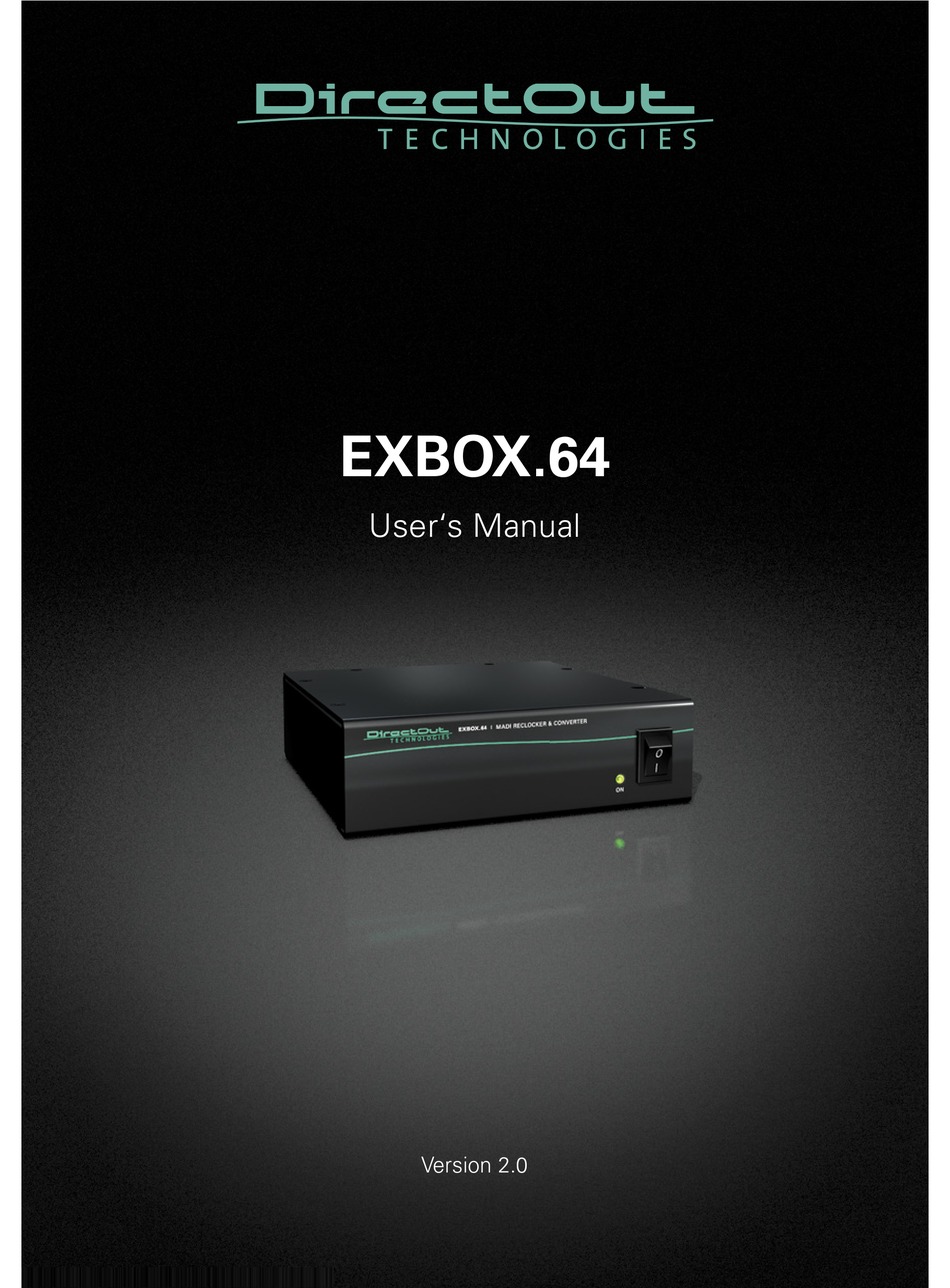 DIRECTOUT TECHNOLOGIES EXBOX.64 USER MANUAL Pdf Download ManualsLib