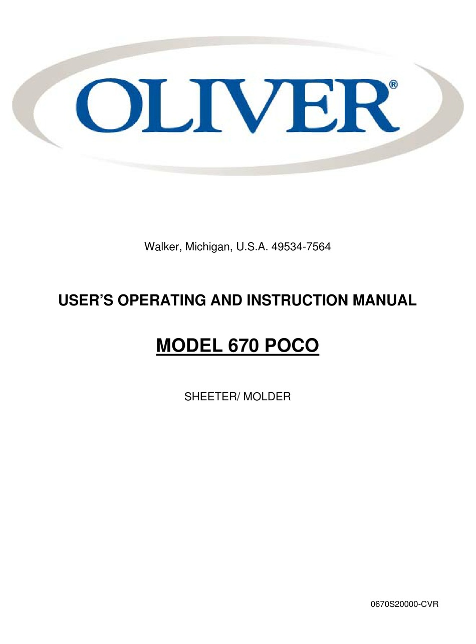 OLIVER 670 POCO USER