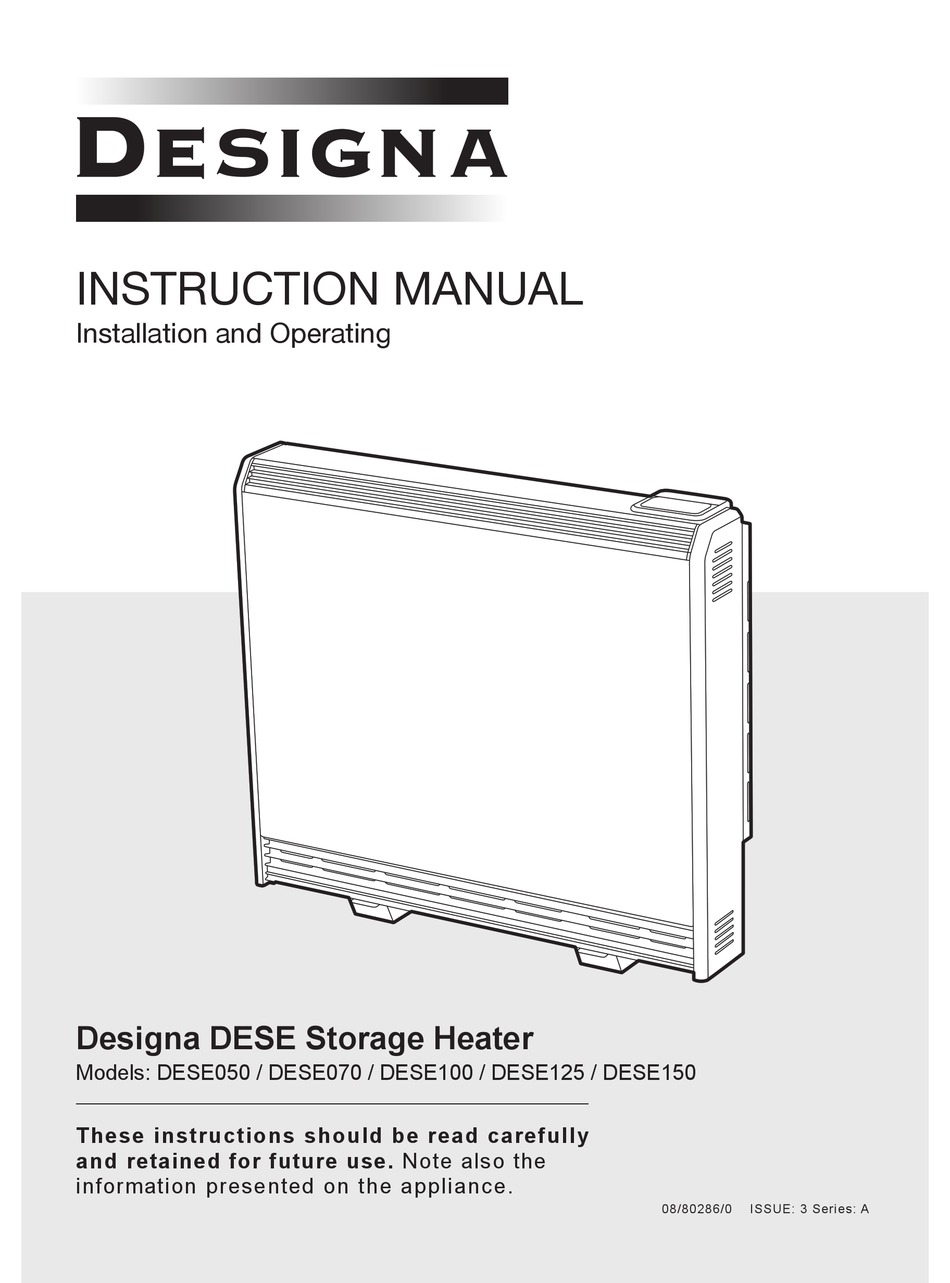 DESIGNA DESE SERIES INSTRUCTION MANUAL Pdf Download ManualsLib