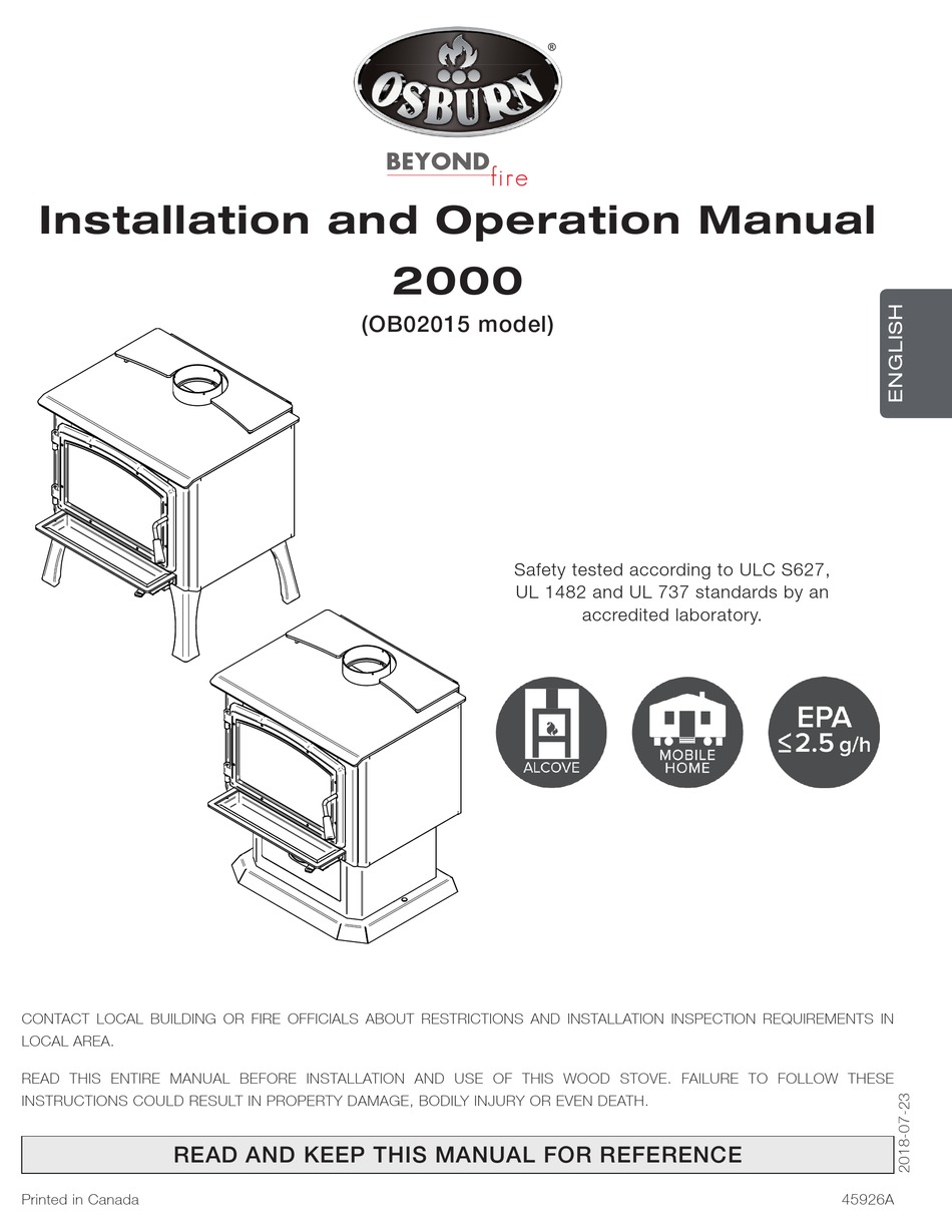 OSBURN INSTALLATION AND OPERATION MANUAL Pdf Download ManualsLib