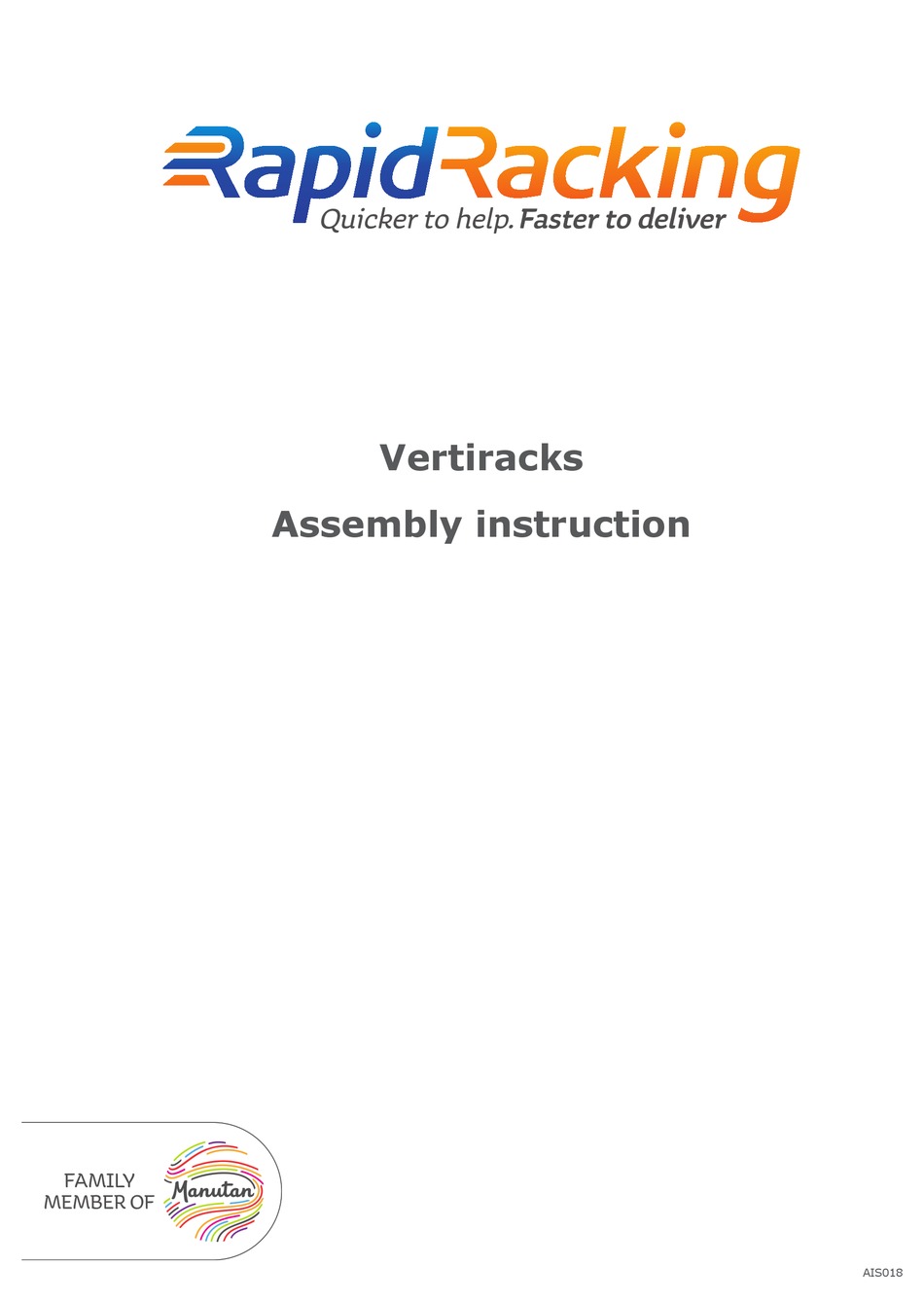 RAPID RACKING VERTIRACKS ASSEMBLY MANUAL Pdf Download ManualsLib