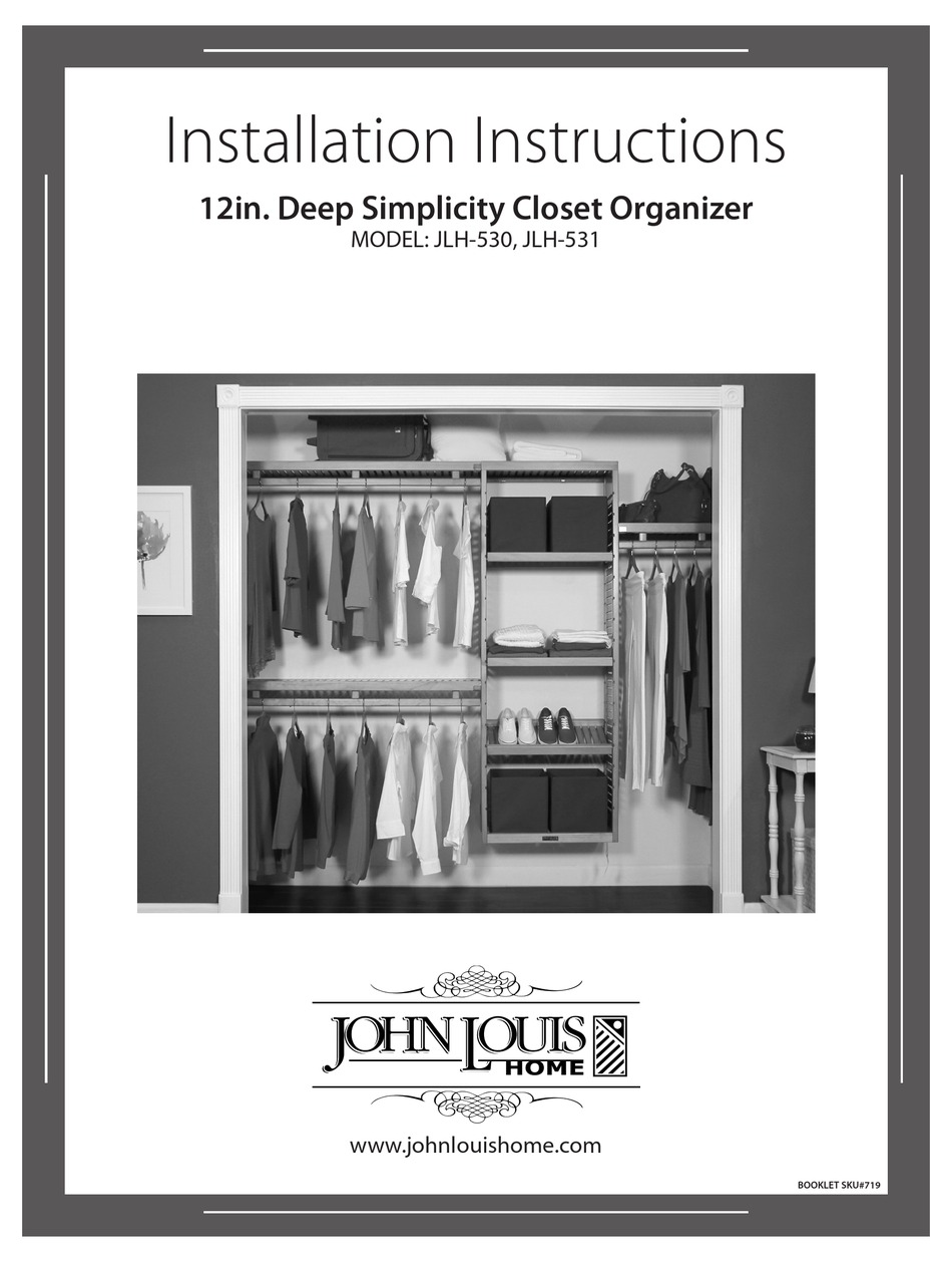 Woodcrest White Premier Closet Organizer l John Louis Home