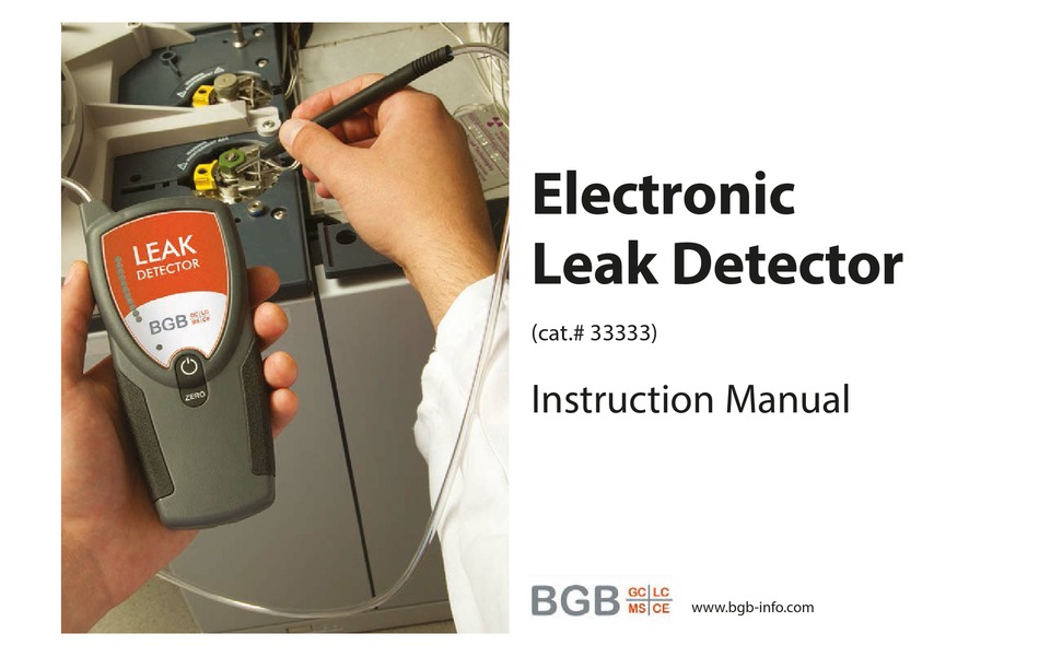 BGB LEAK DETECTOR INSTRUCTION MANUAL Pdf Download ManualsLib