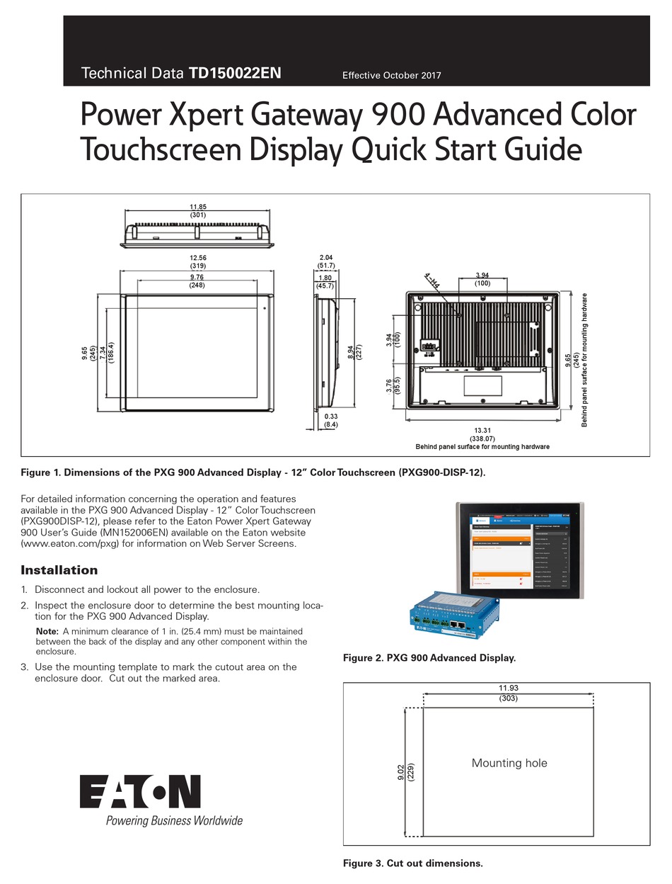 EATON POWER XPERT GATEWAY 900 QUICK START MANUAL Pdf Download ManualsLib