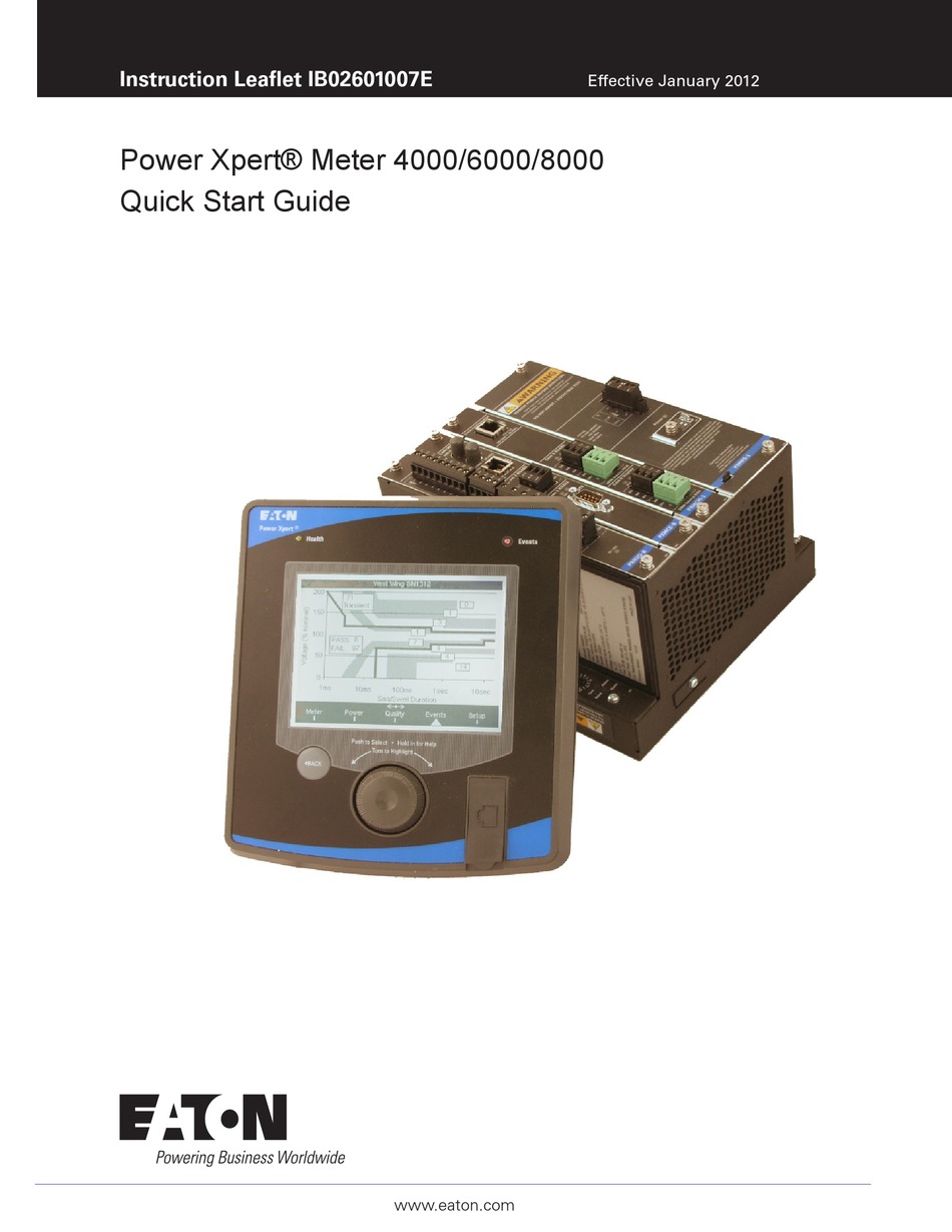 EATON POWER XPERT METER 4000 QUICK START MANUAL Pdf Download | ManualsLib