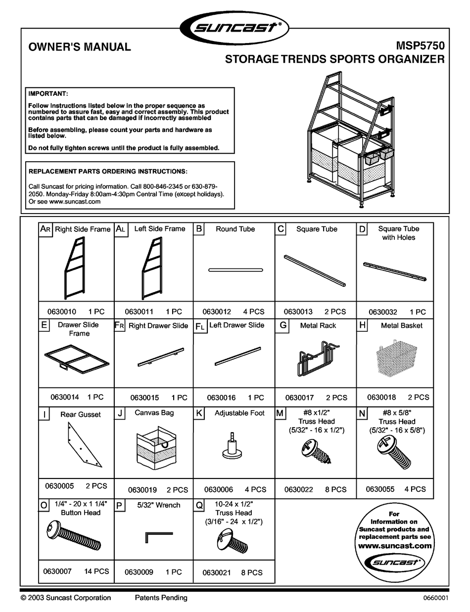 SUNCAST M5P5750 OWNER'S MANUAL Pdf Download ManualsLib