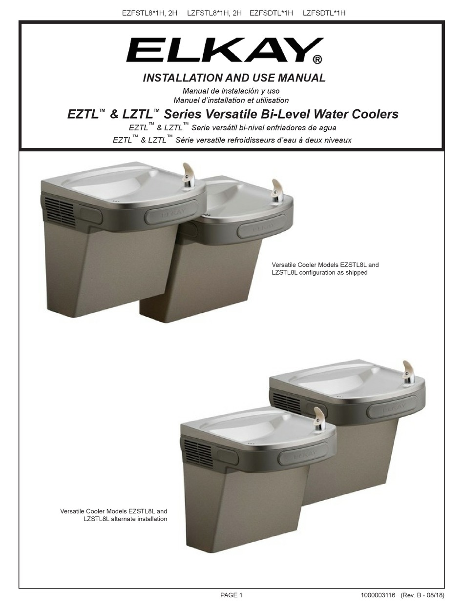 Elkay Ezfstl8 1h Series Installation And Use Manual Pdf Download Manualslib Elkay Ezfstl8 1h Series Installation And Use Manual Pdf Download Manualslib