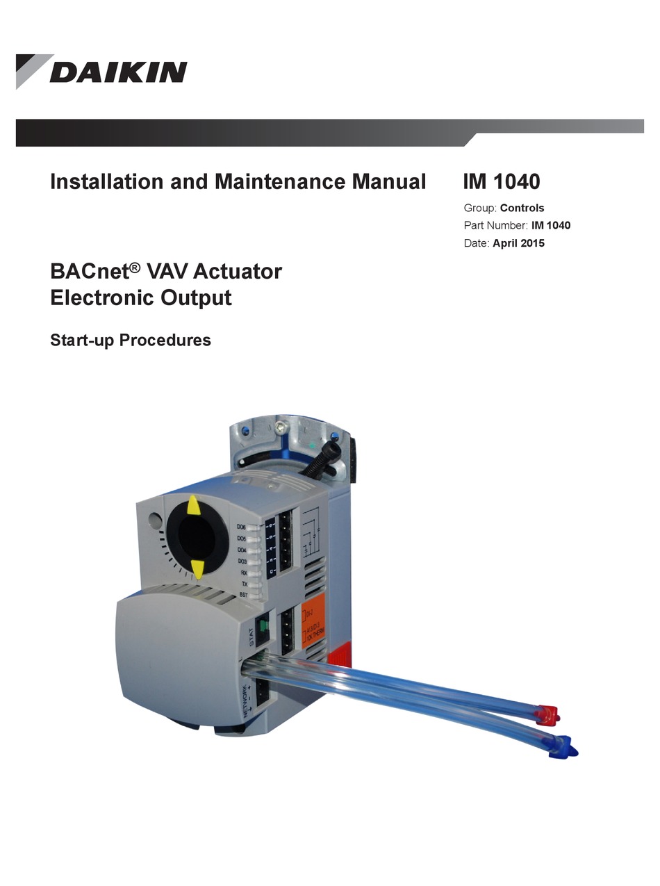 DAIKIN BACNET INSTALLATION AND MAINTENANCE MANUAL Pdf Download | ManualsLib