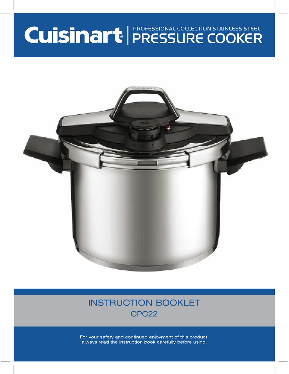 CUISINART CPC22 INSTRUCTION BOOKLET Pdf Download | ManualsLib