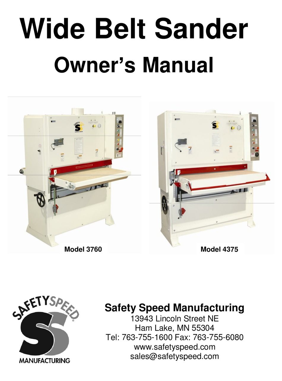 SAFETYSPEED 3760 OWNER'S MANUAL Pdf 