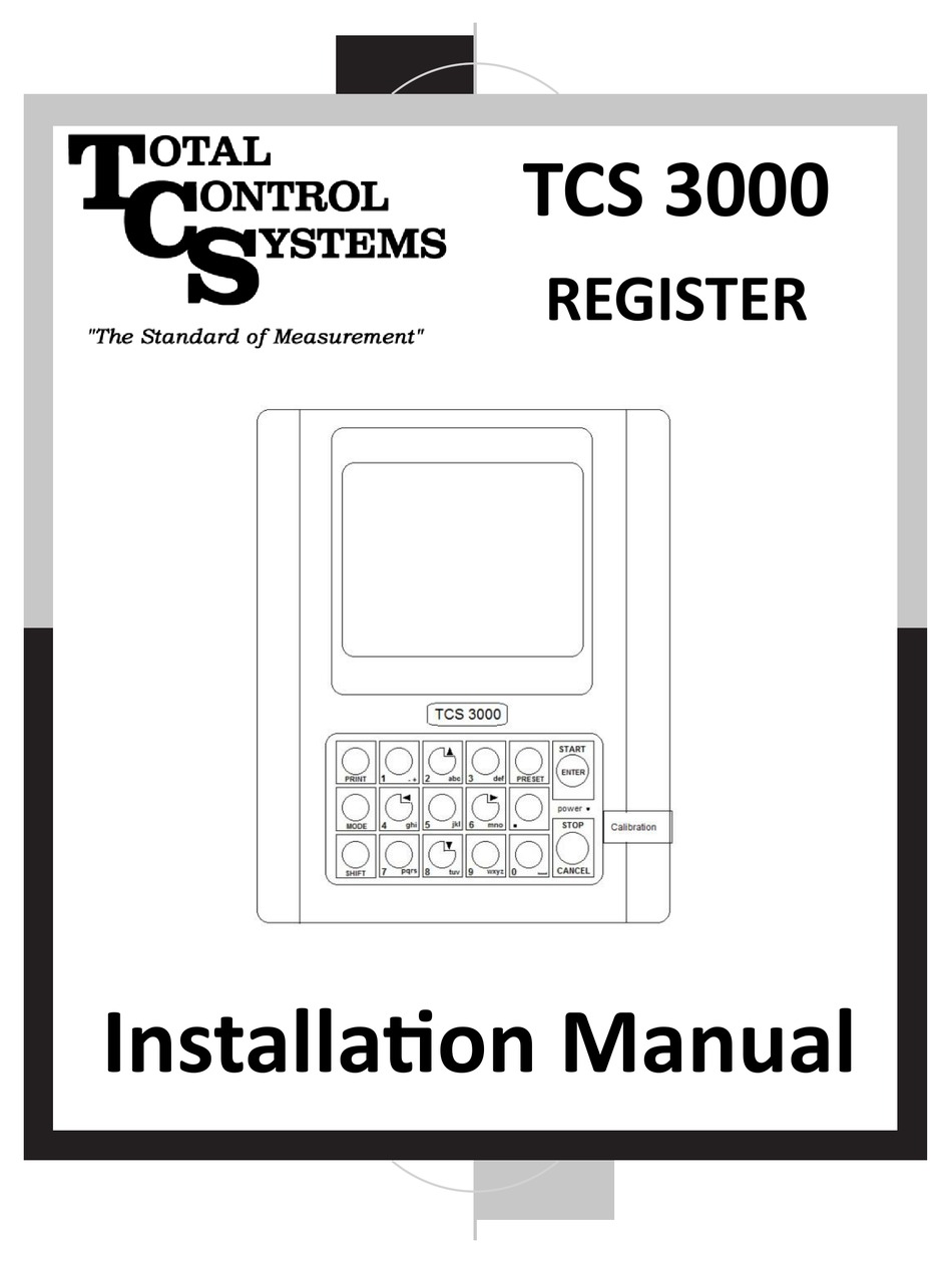 TCS 3000 INSTALLATION MANUAL Pdf Download | ManualsLib