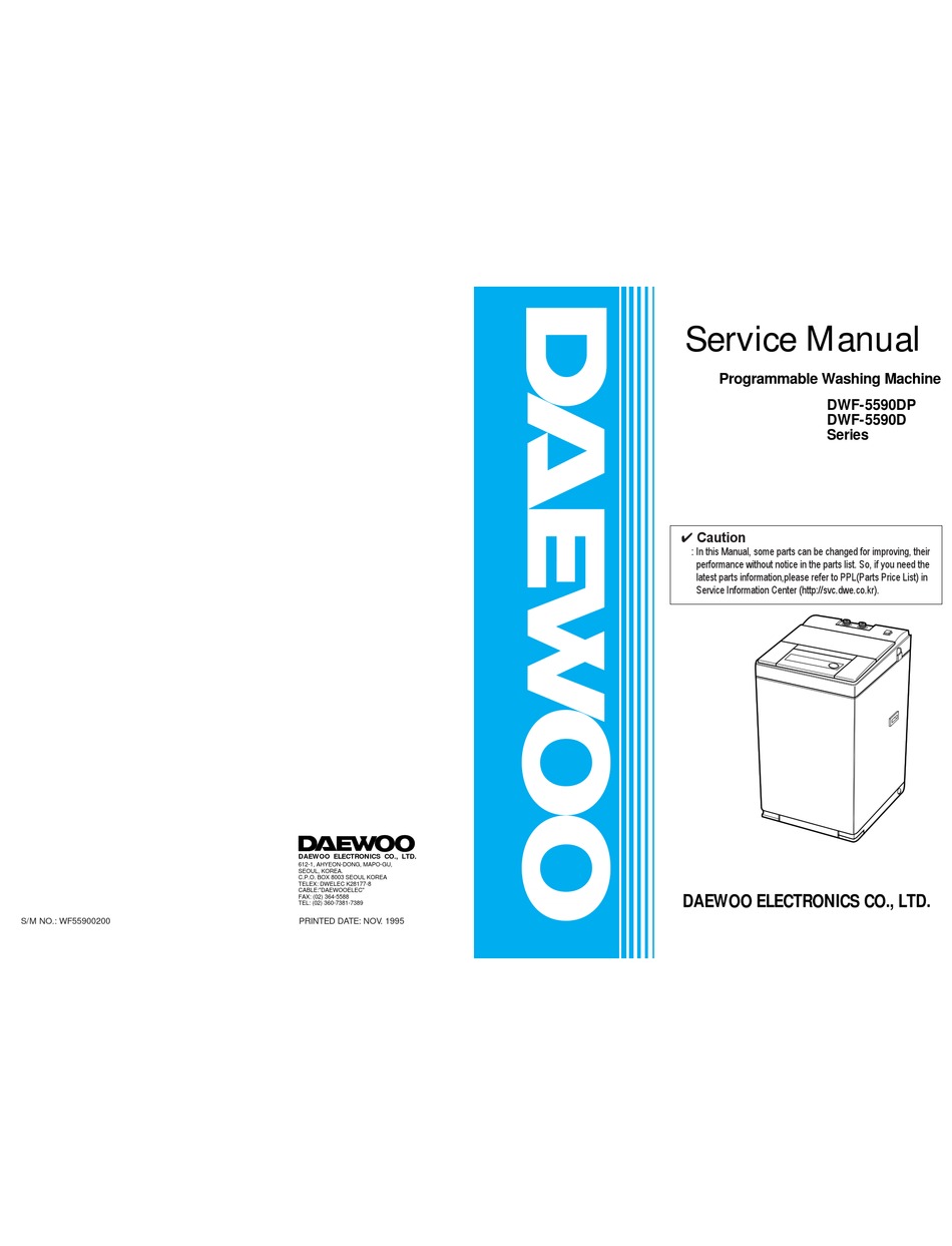 Daewoo dwf 5590