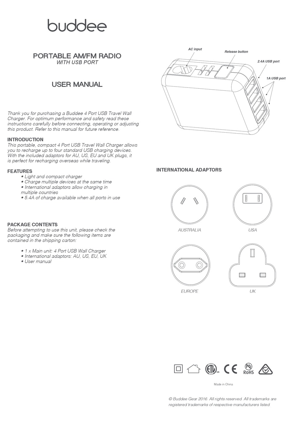 BUDDEE BD205400WH USER MANUAL Pdf Download ManualsLib