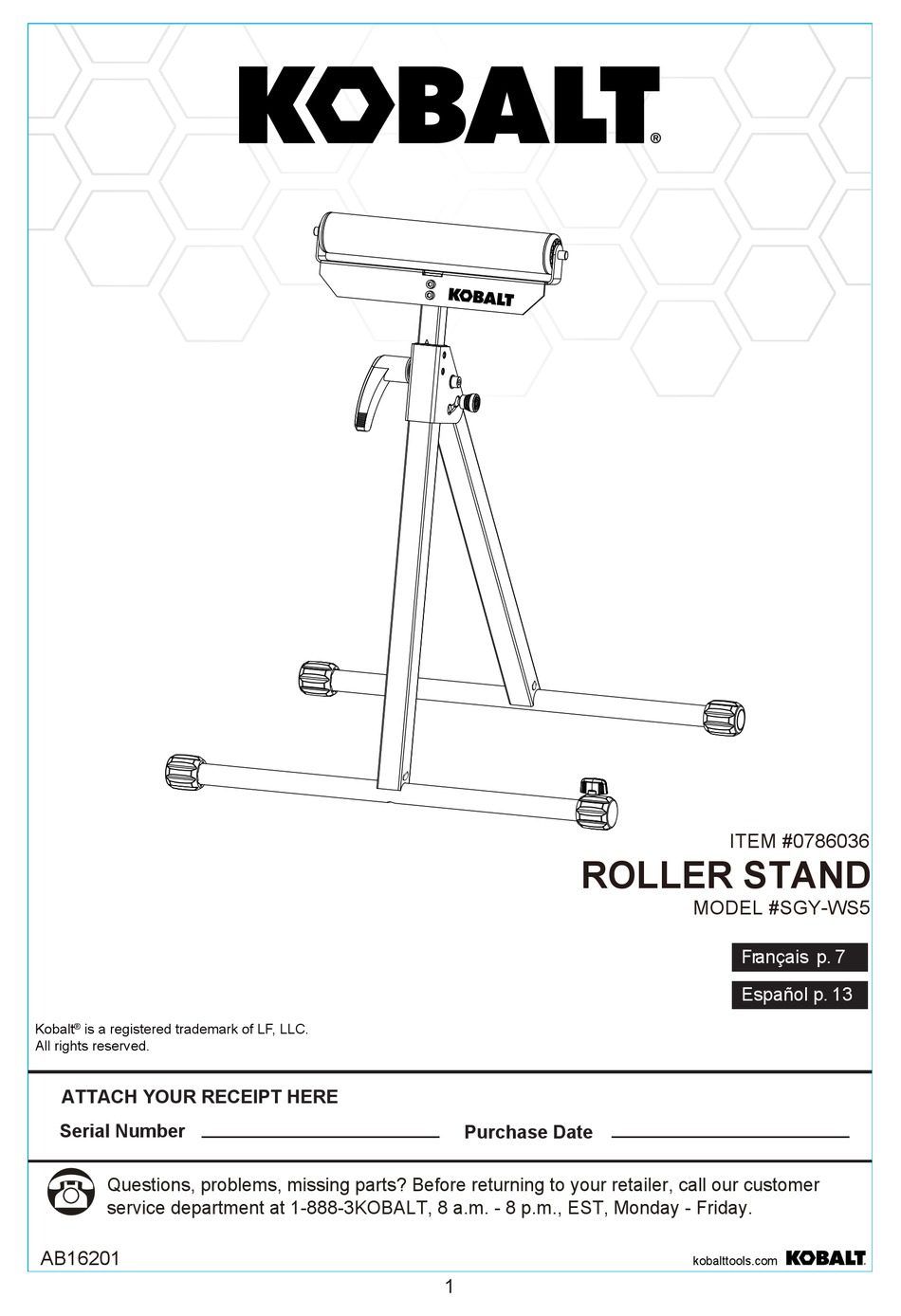 KOBALT SGYWS5 MANUAL Pdf Download ManualsLib
