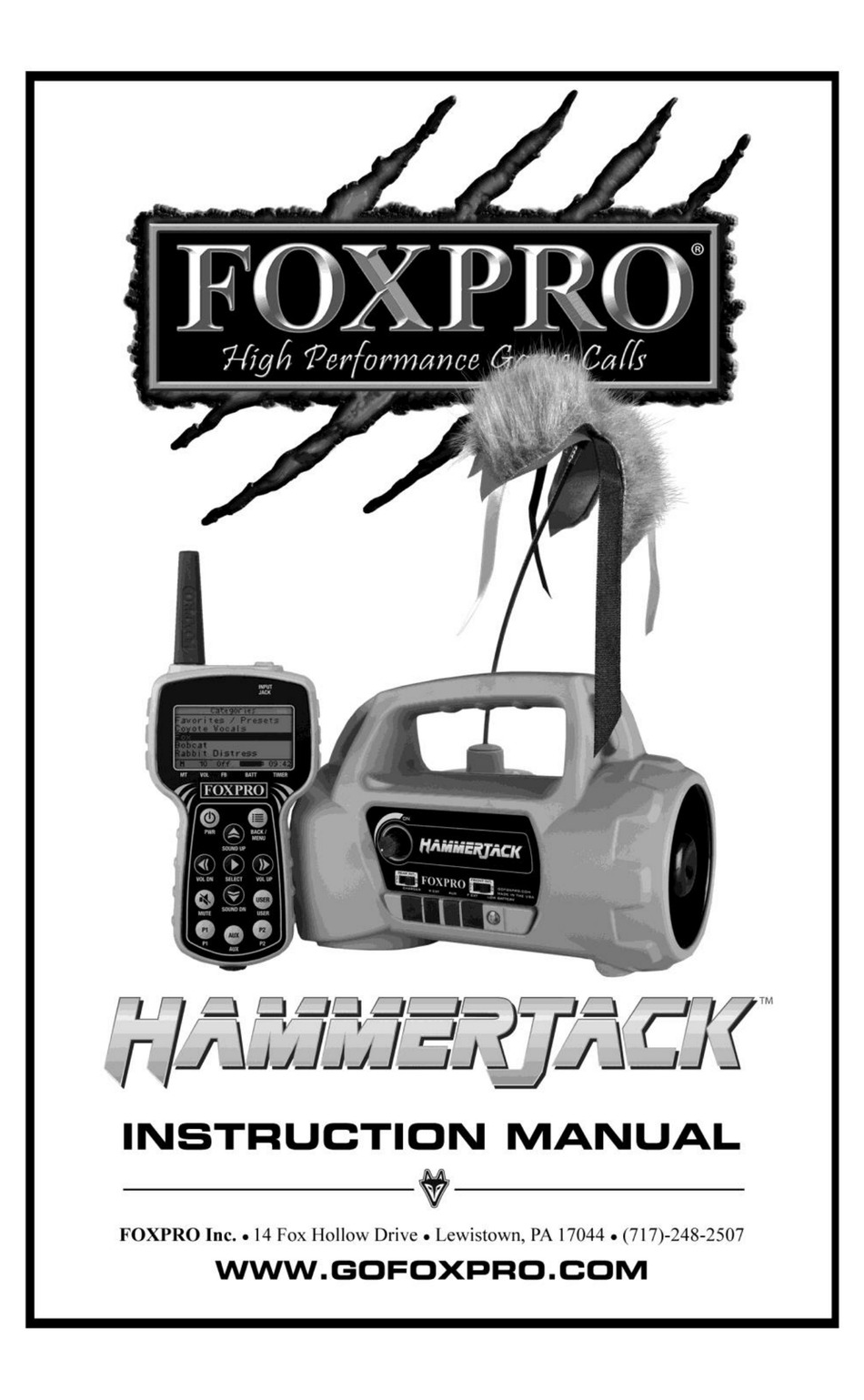 FOXPRO HAMMERJACK INSTRUCTION MANUAL Pdf Download