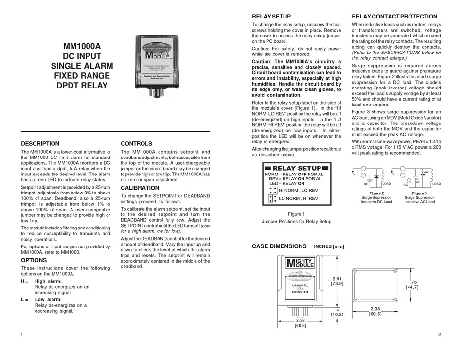 MIGHTY MODULE MM1000A MANUAL Pdf Download ManualsLib