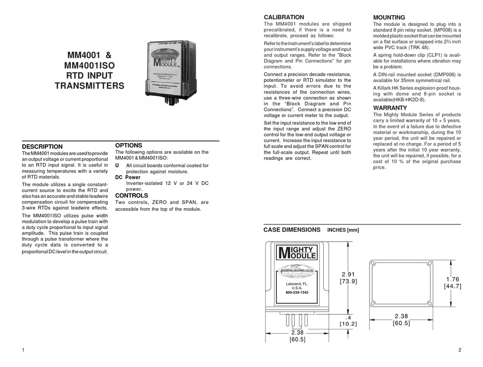 Details about   Wilkerson MM4001 New In Box Instructions Mighty Module Transmitter 