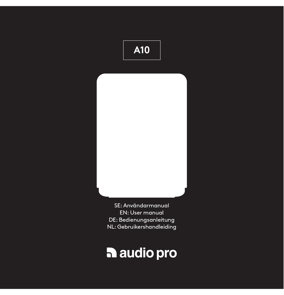 Audio Pro A10 User Manual Pdf Download Manualslib Audio Pro A10 User Manual Pdf Download Manualslib