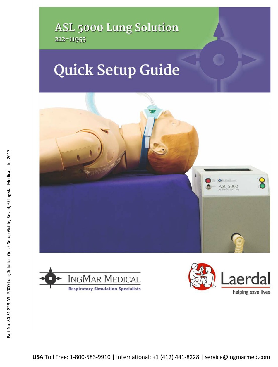 INGMAR MEDICAL ASL 5000 QUICK SETUP MANUAL Pdf Download ManualsLib