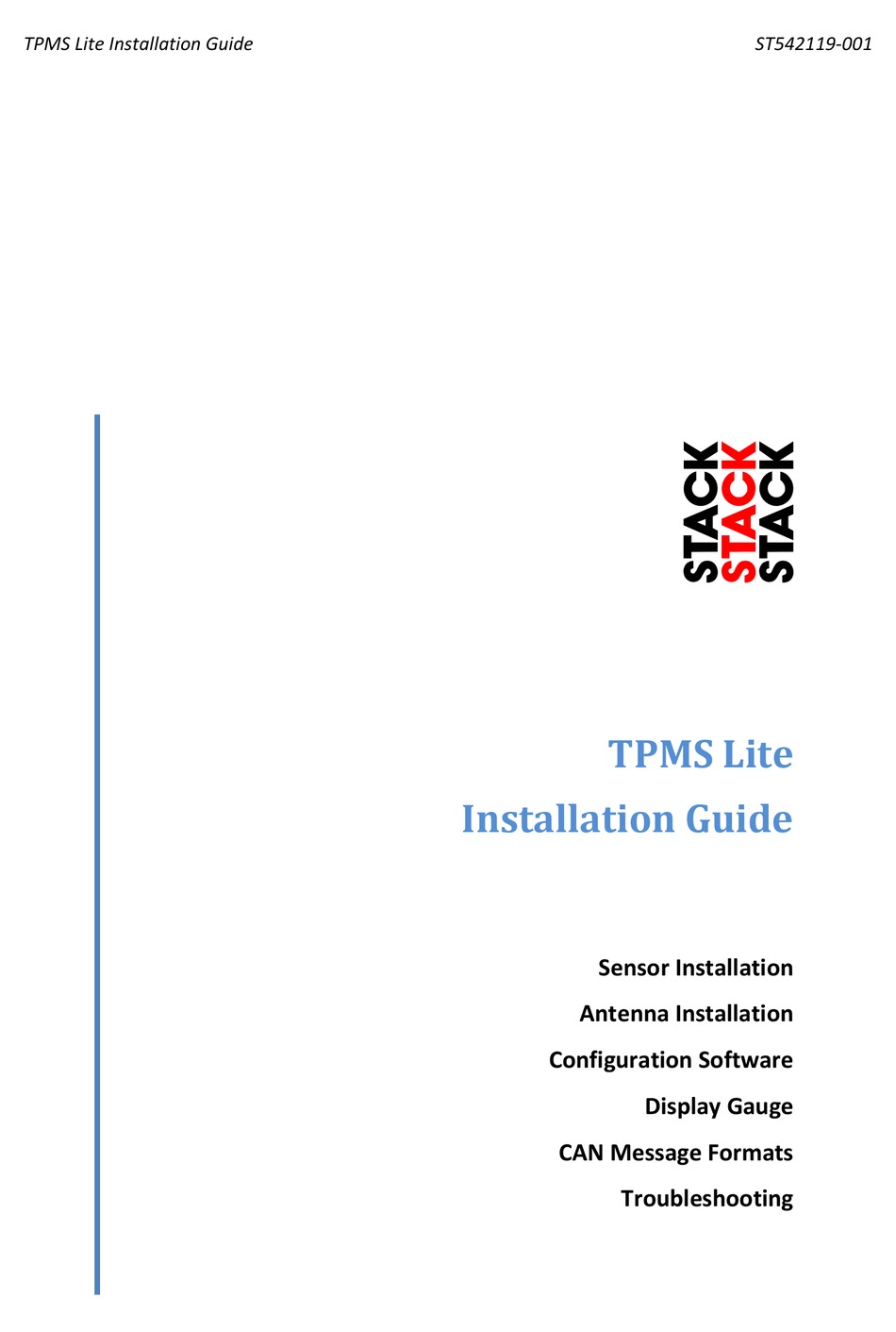 STACK TPMS LITE INSTALLATION MANUAL Pdf Download ManualsLib