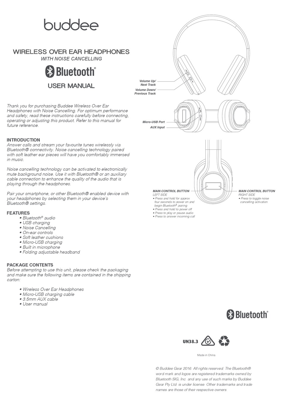 BUDDEE BD903035BK USER MANUAL Pdf Download ManualsLib