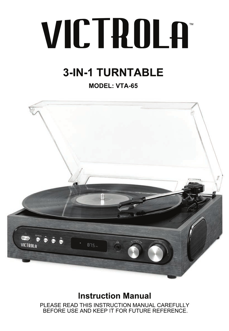 VICTROLA VTA-65 INSTRUCTION MANUAL Pdf Download | ManualsLib