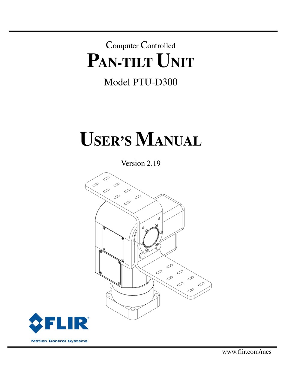 FLIR PTUD300 USER MANUAL Pdf Download ManualsLib