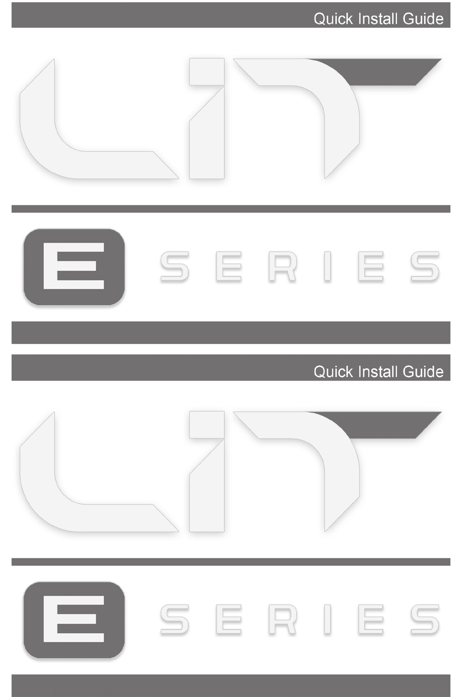 LIT E SERIES QUICK INSTALL MANUAL Pdf Download | ManualsLib