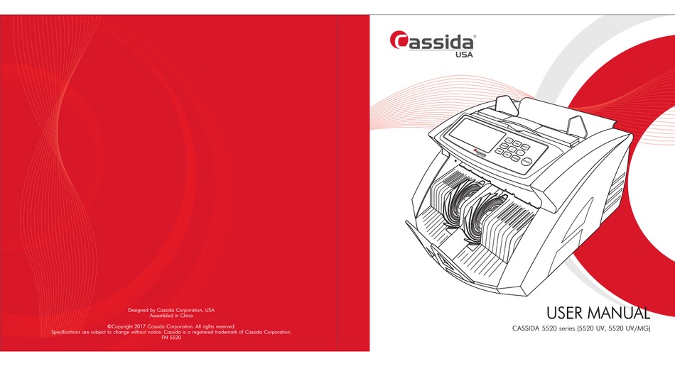 CASSIDA 5520 UV USER MANUAL Pdf Download ManualsLib