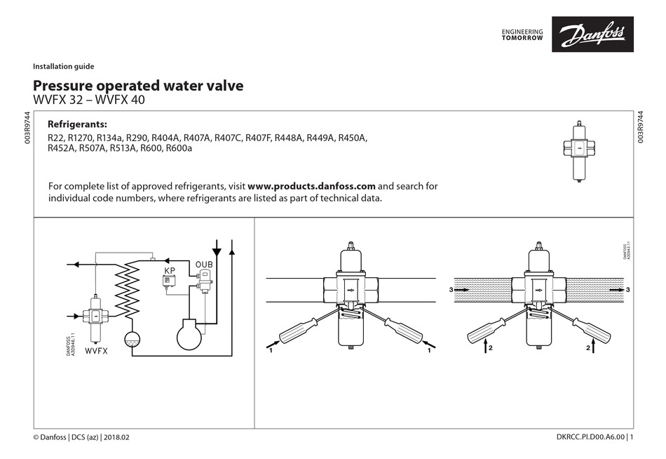 DANFOSS WVFX 32 INSTALLATION MANUAL Pdf Download | ManualsLib