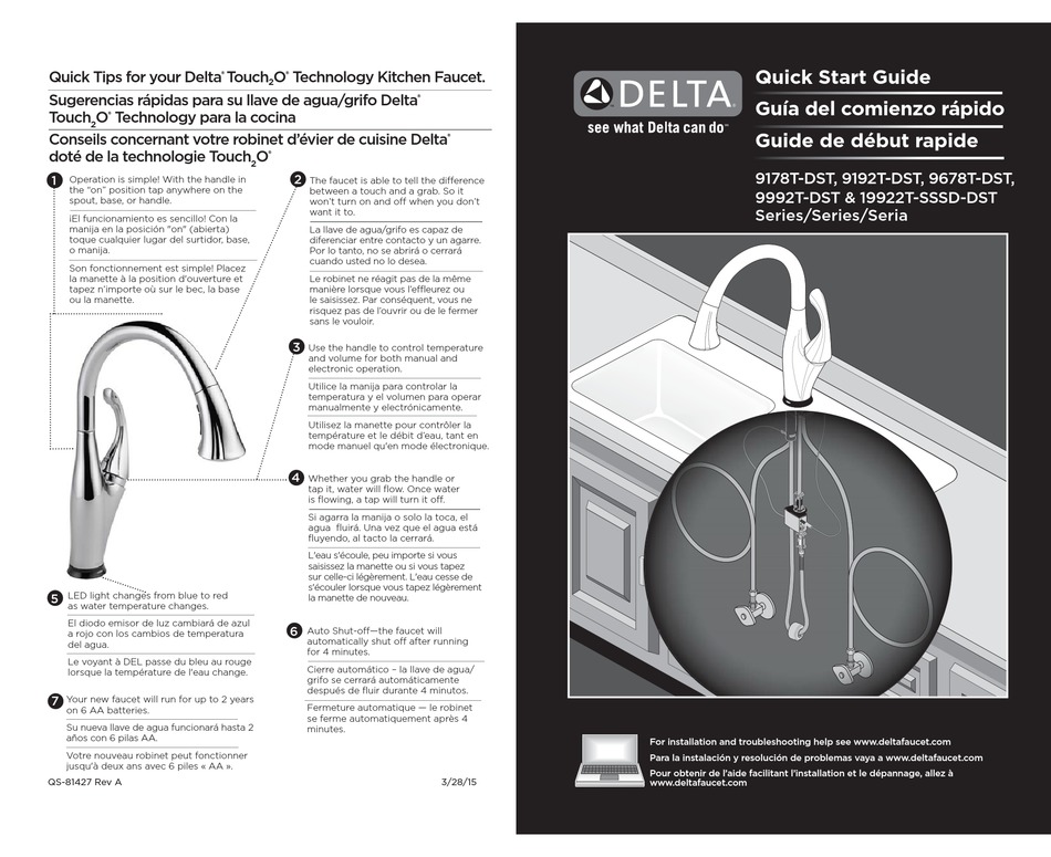 DELTA 9178T-DST SERIES QUICK START MANUAL Pdf Download | ManualsLib