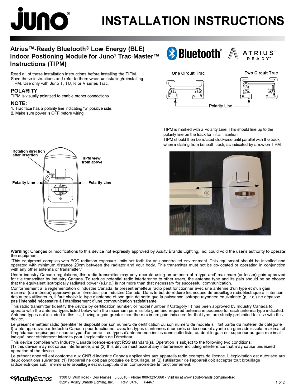 JUNO ATRIUS INSTALLATION INSTRUCTIONS Pdf Download ManualsLib