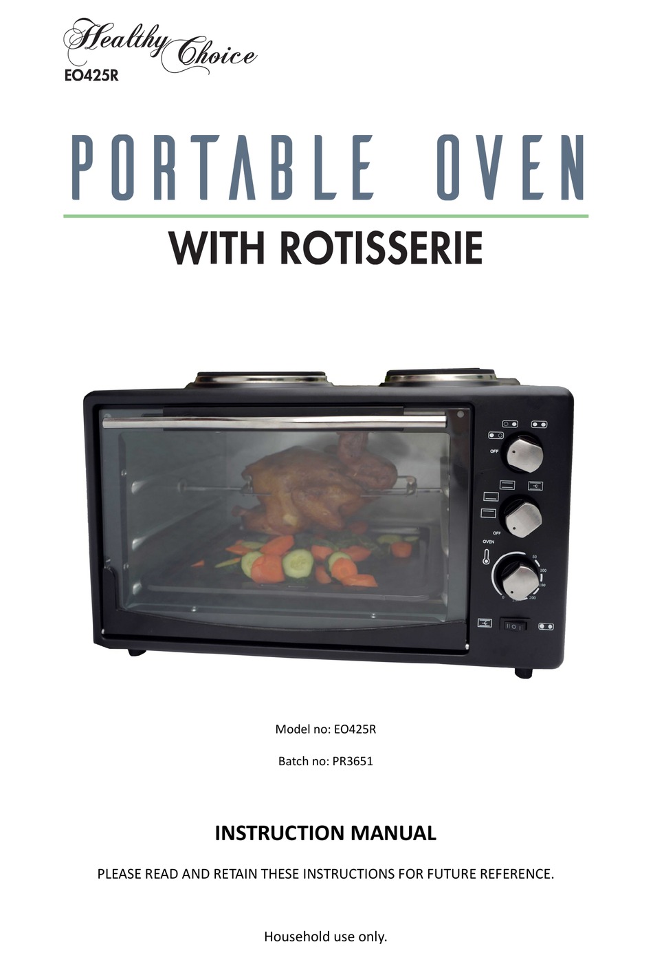 Home Choice Convection Oven Manual