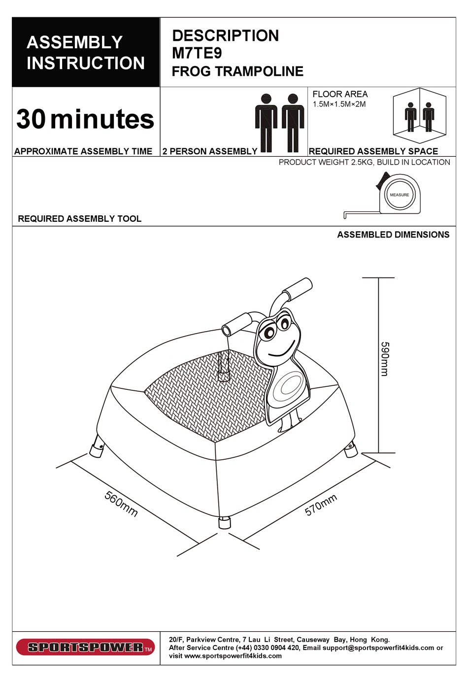 SPORTSPOWER M7TE9 ASSEMBLY INSTRUCTION MANUAL Pdf Download ManualsLib