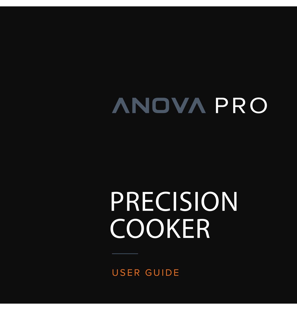 ANOVA PRECISION COOKER PRO USER MANUAL Pdf Download | ManualsLib