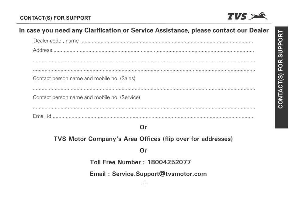 tvs phoenix spare parts price list